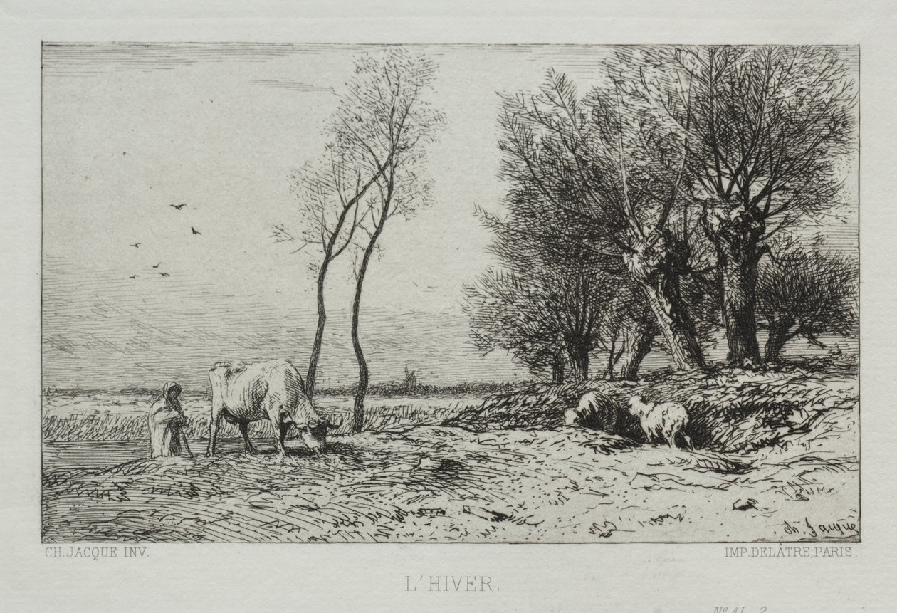 Inverno de Charles Emile Jacque