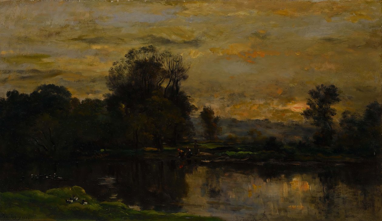 Paisagem com patos, 1872. de Charles Francois Daubigny