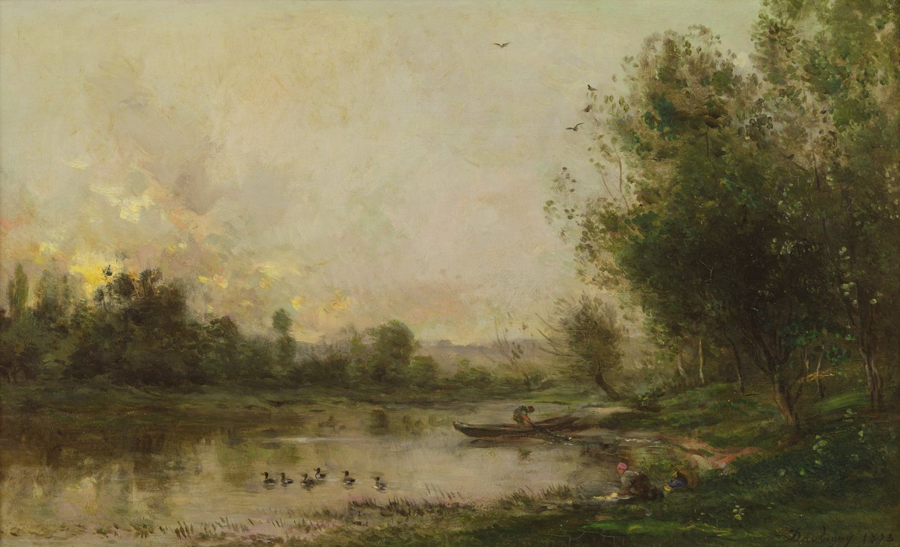 Os bancos do Oise, 1873 de Charles Francois Daubigny