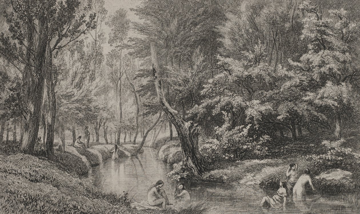 Os banhistas de Charles Francois Daubigny