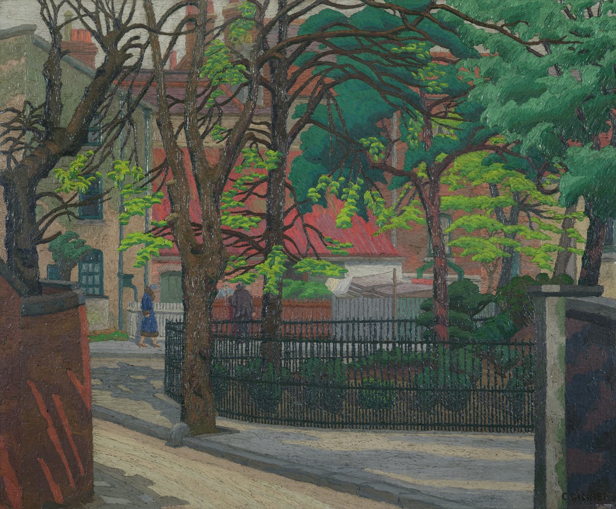 Praça do Lago, Highgate de Charles Ginner