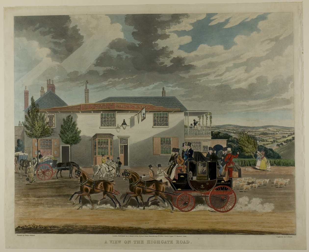Uma vista na estrada Highgate de Charles Hunt