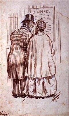 Jantares (pincel e tinta) de Charles Keene