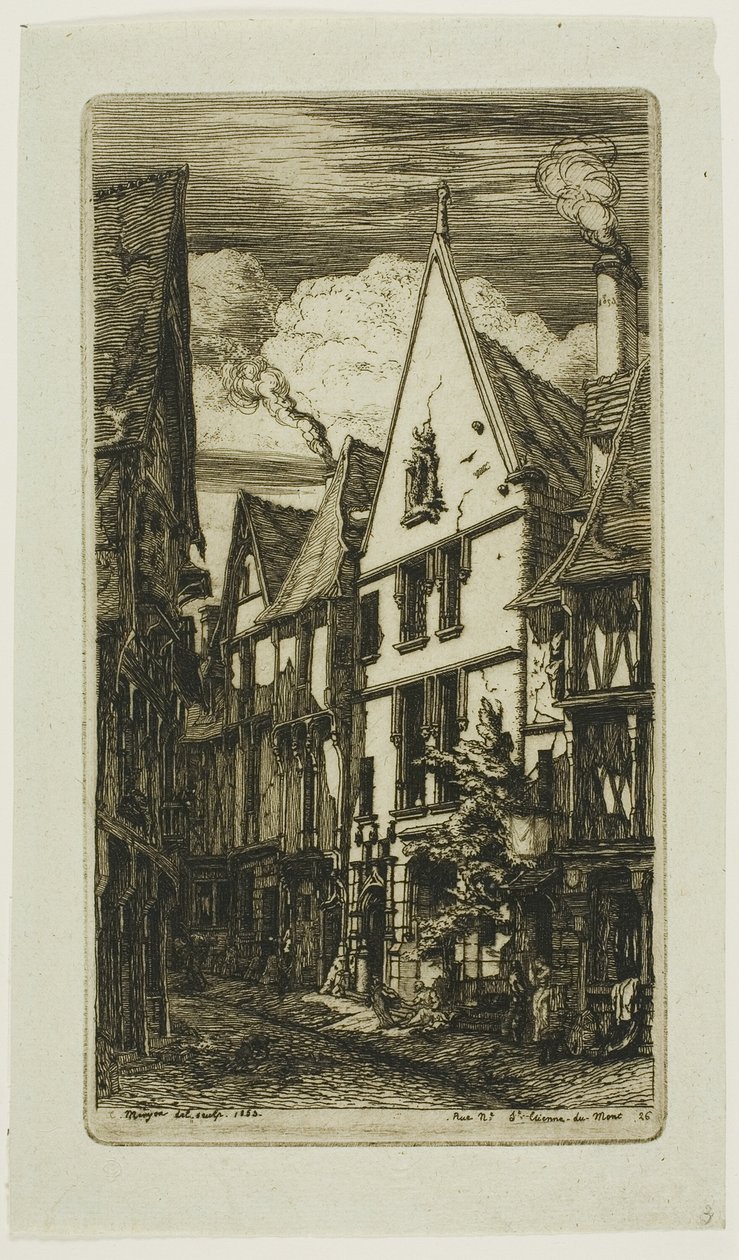 Rue des Toiles, Bourges de Charles Meryon
