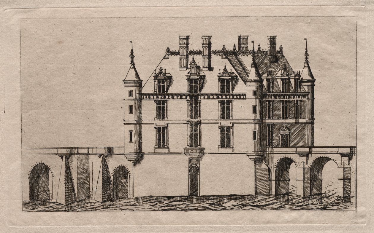 O castelo de Chenonceau de Charles Meryon