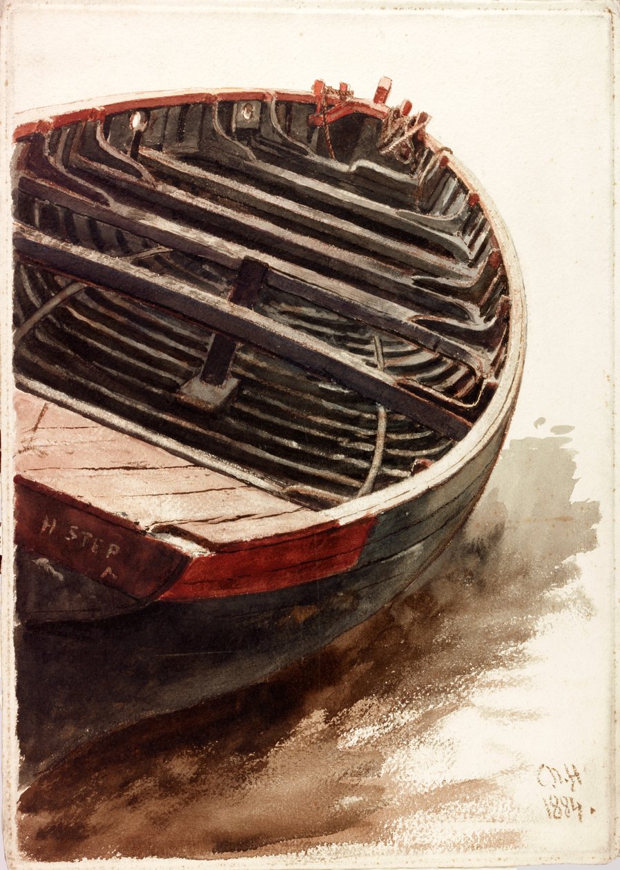 Estudo de um bote de Charles Napier Hemy