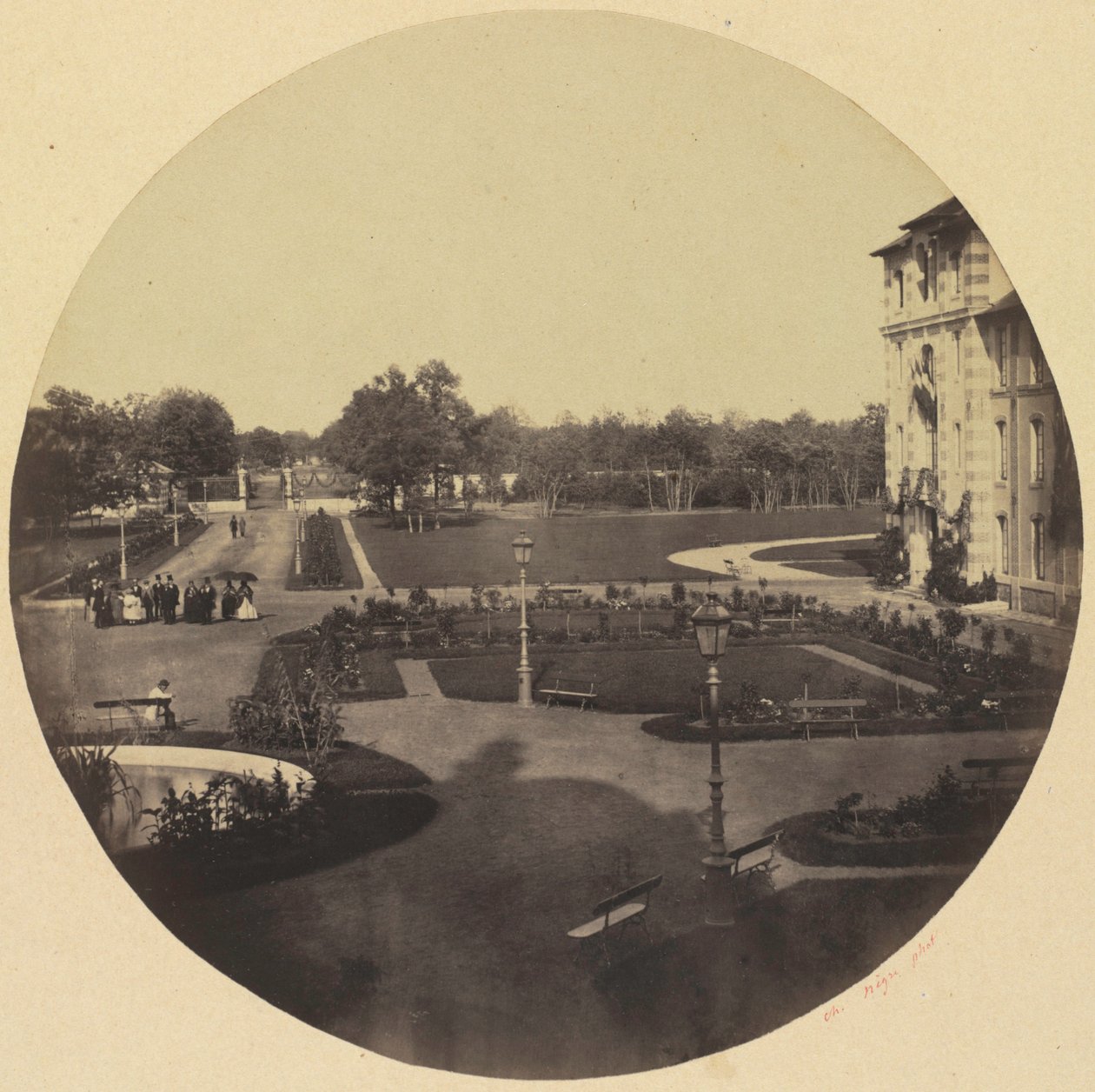 O asilo em Vincennes, c. 1859 de Charles Nègre