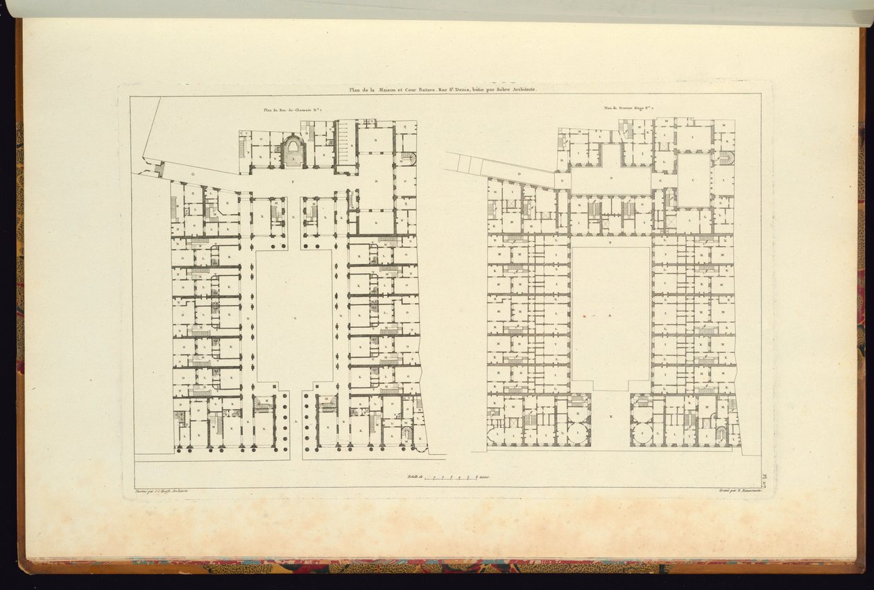 Impressão encadernada (França) de Charles Nicolas Ransonnette