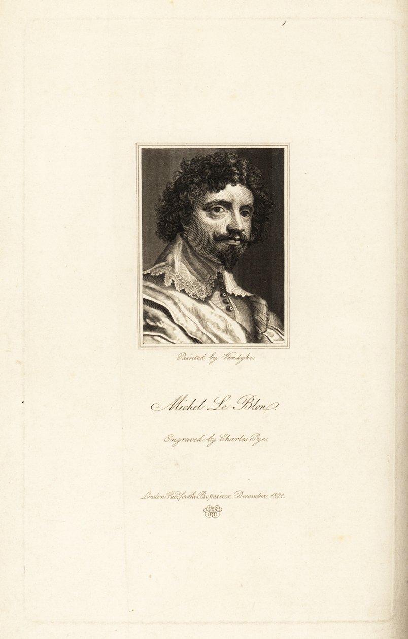 Retrato de Michel le Blon de Charles Pye