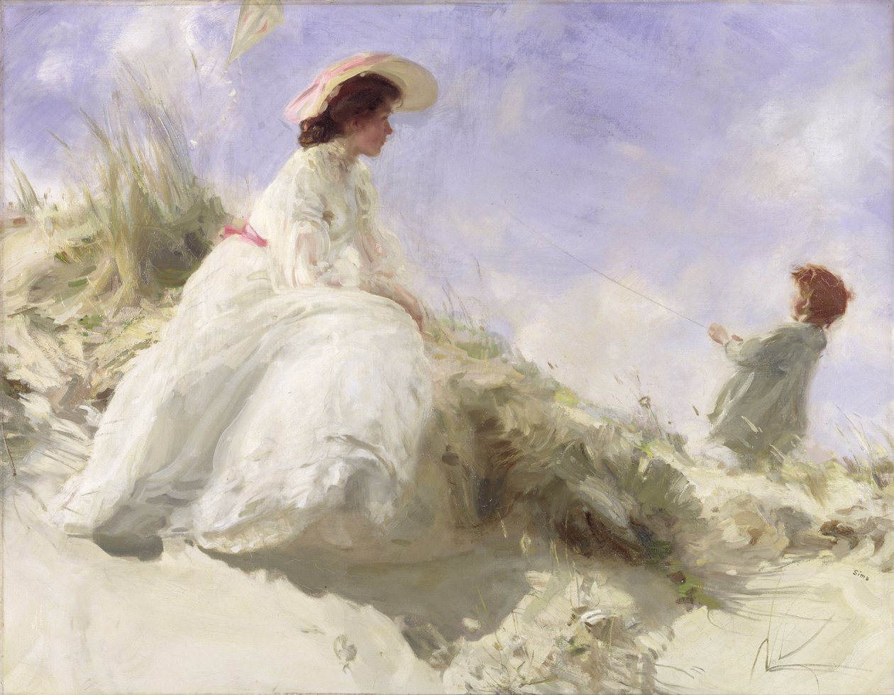 O papagaio (óleo sobre tela) de Charles Sims