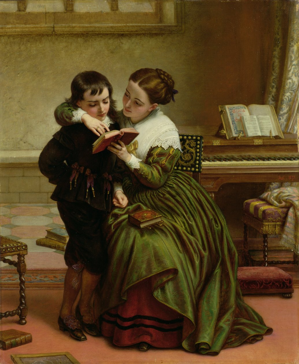 George Herbert e sua mãe de Charles West Cope