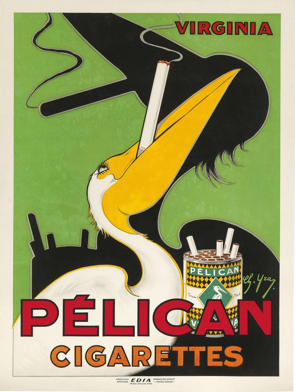 Cigarros Pelican, c. 1930. de Charles Yray