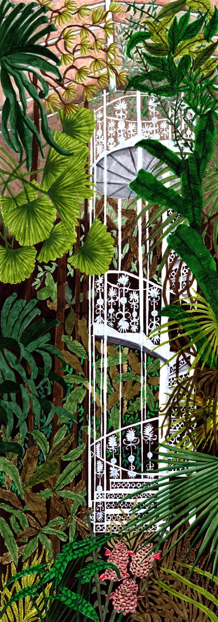 Kew Gardens, 2019 (canetas) de Charlotte Orr