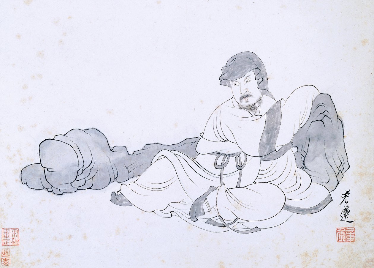Cena da vida de um eremita de Chen Hongshou