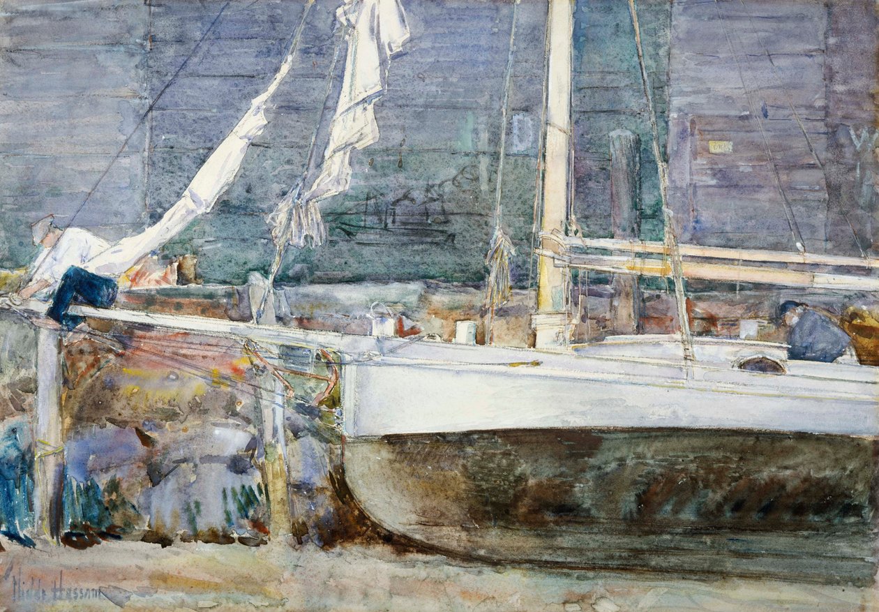 Dique seco, gloucester de Childe Hassam