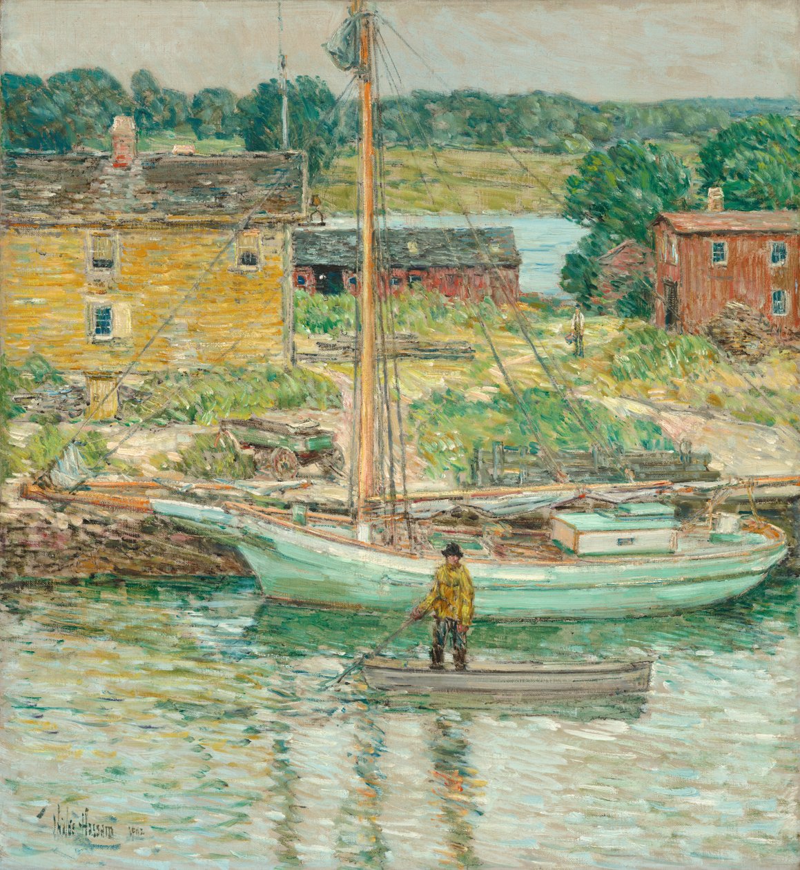 Oyster Sloop, Cos Cob de Childe Hassam