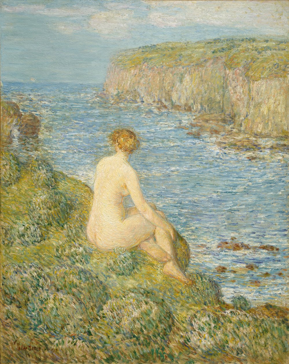 Ninfa e mar de Childe Frederick Hassam