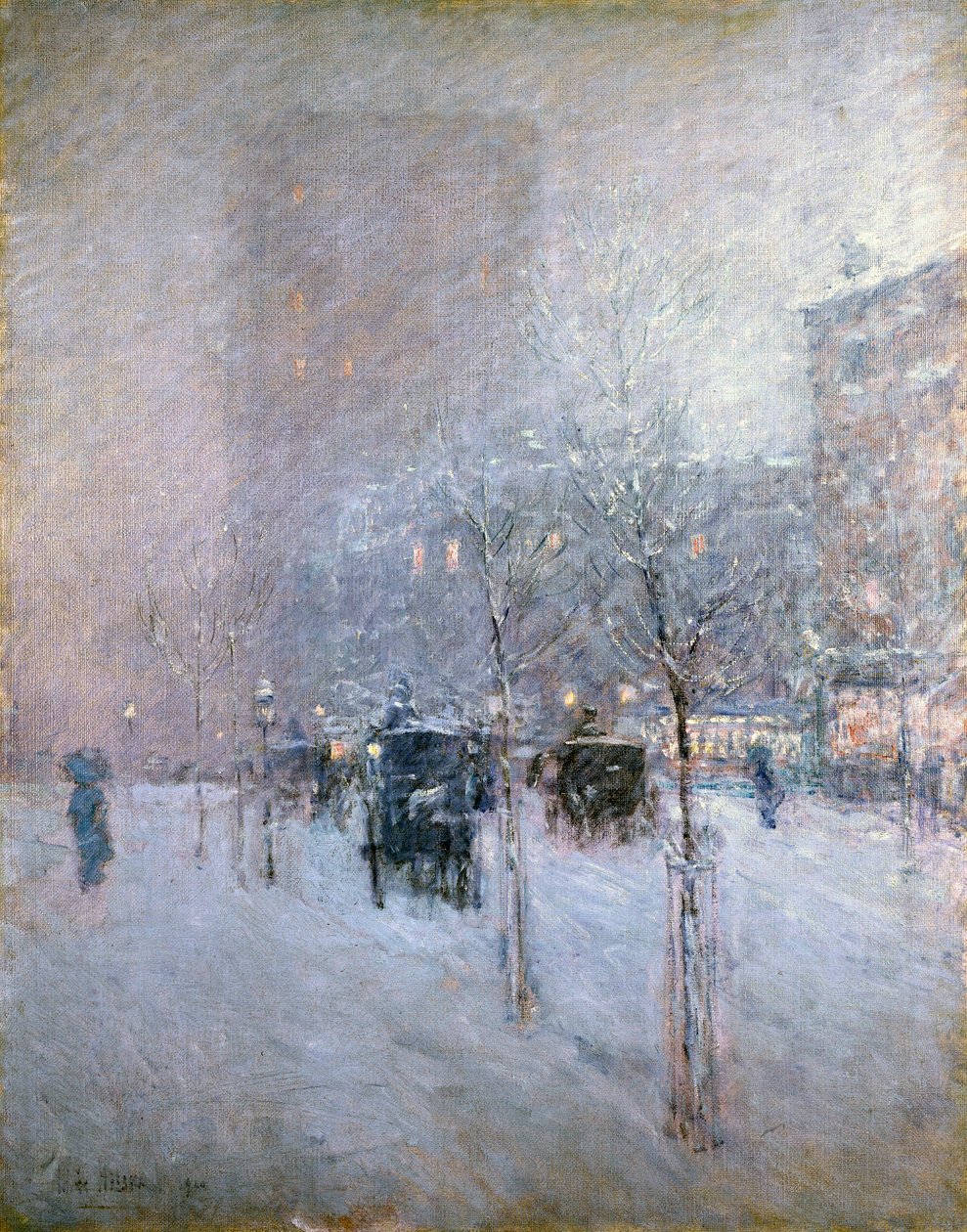 Fim de Tarde, Nova York, Inverno, 1900 de Childe Hassam