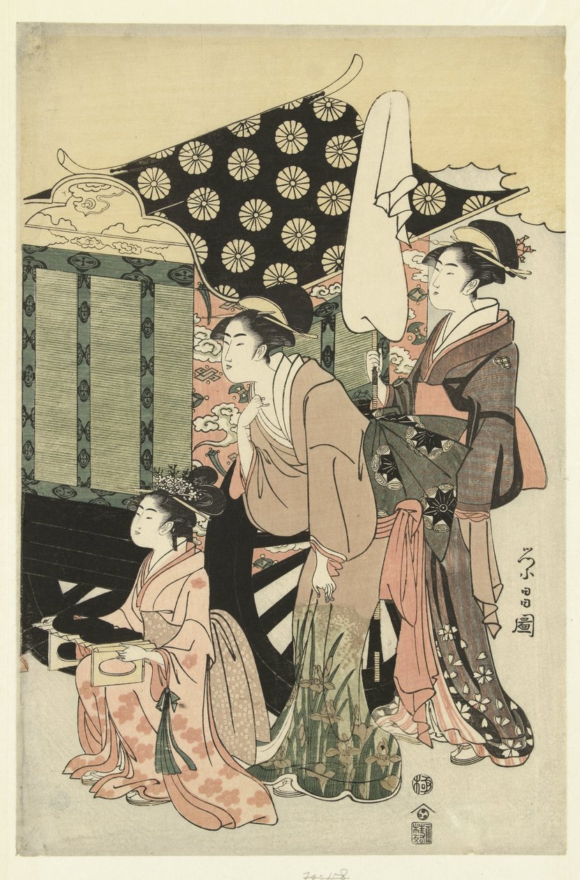Prins Genji en Yugao de Chokosai Eisho