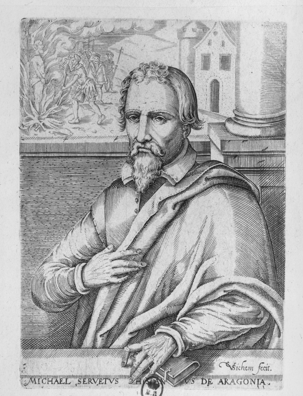Michael Servetus (1511-1553) de Christoffel van the Elder Sichem
