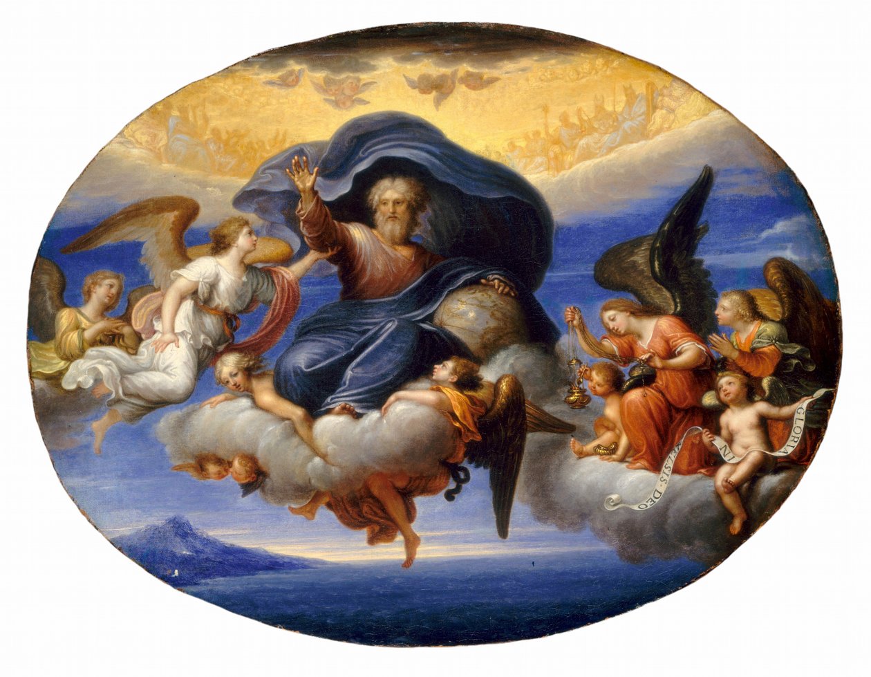 Deus o Pai de Circle of Pierre Mignard I