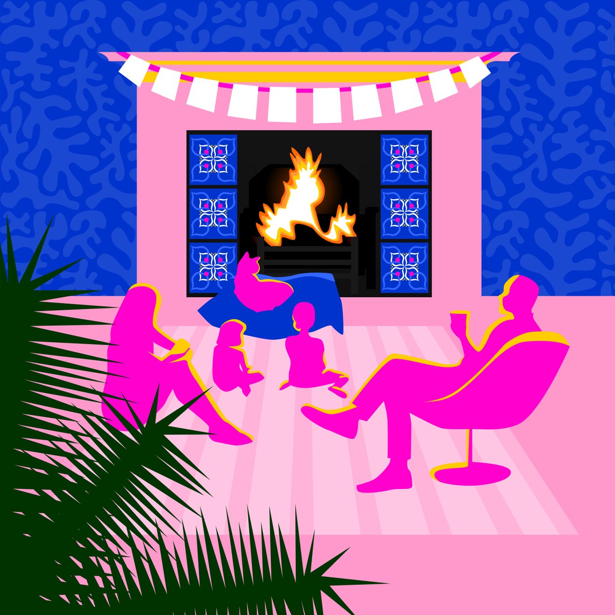 Natal junto à lareira de Claire Huntley