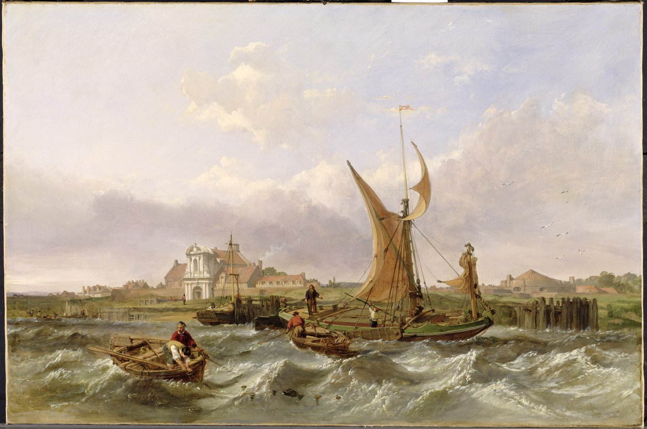 Forte de Tilbury - Vento Contra a Maré, 1853 de Clarkson Frederick Stanfield