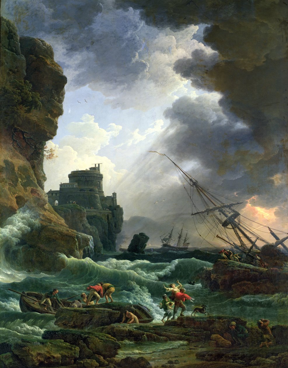 A tempestade, 1777 de Claude Joseph Vernet