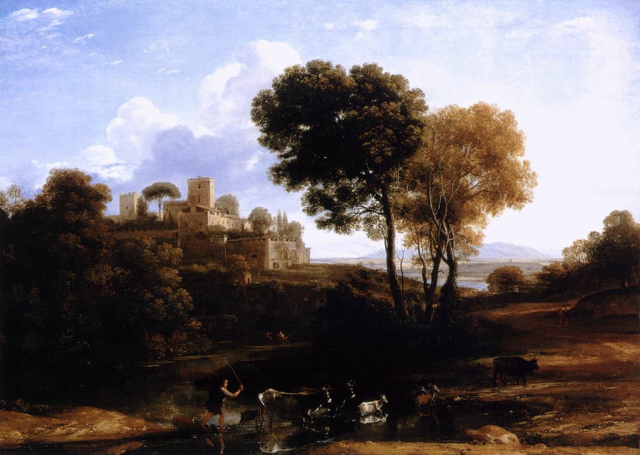 Paisagem com pastores de Claude Lorrain