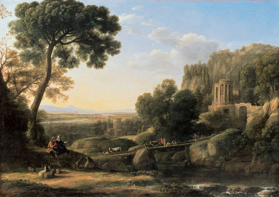 Paisagem com pastores de Claude Lorrain