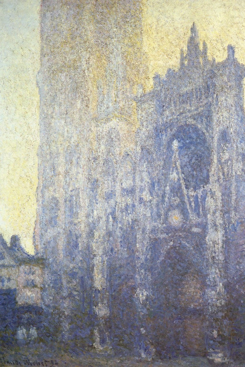 A Catedral de Rouen. O efeito Portal da manhã de Claude Monet