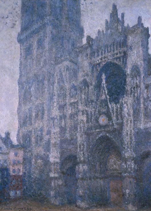 A Catedral de Rouen. O Portal e a torre de Albane. Tempo grisn de Claude Monet