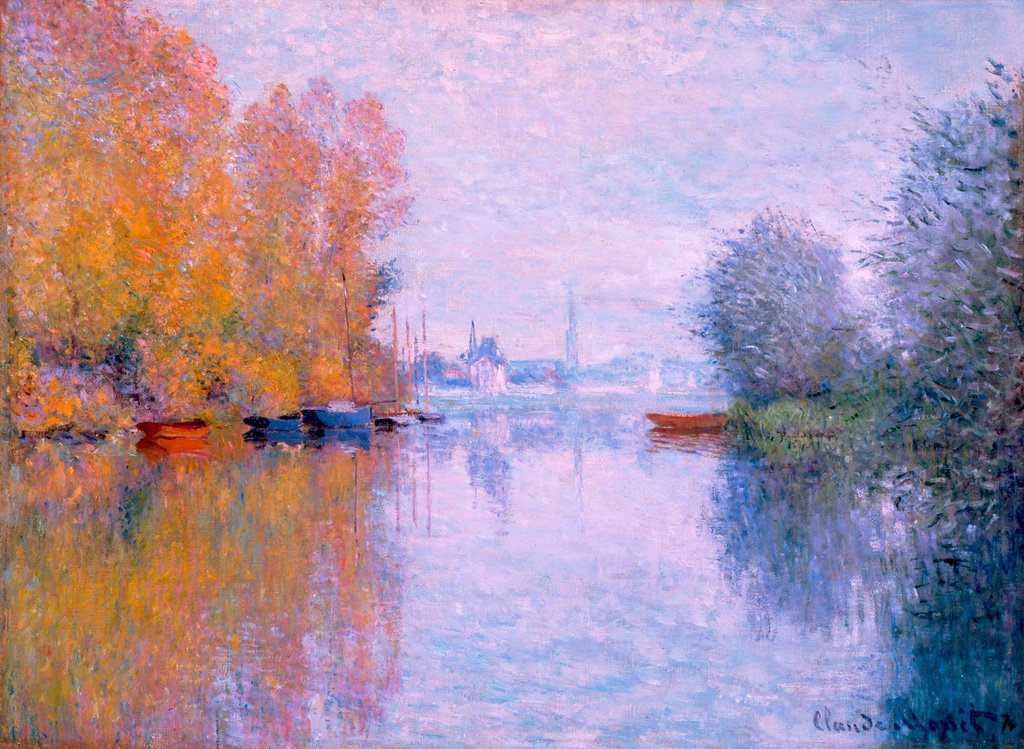 Outono no rio Sena, Argenteuil de Claude Monet