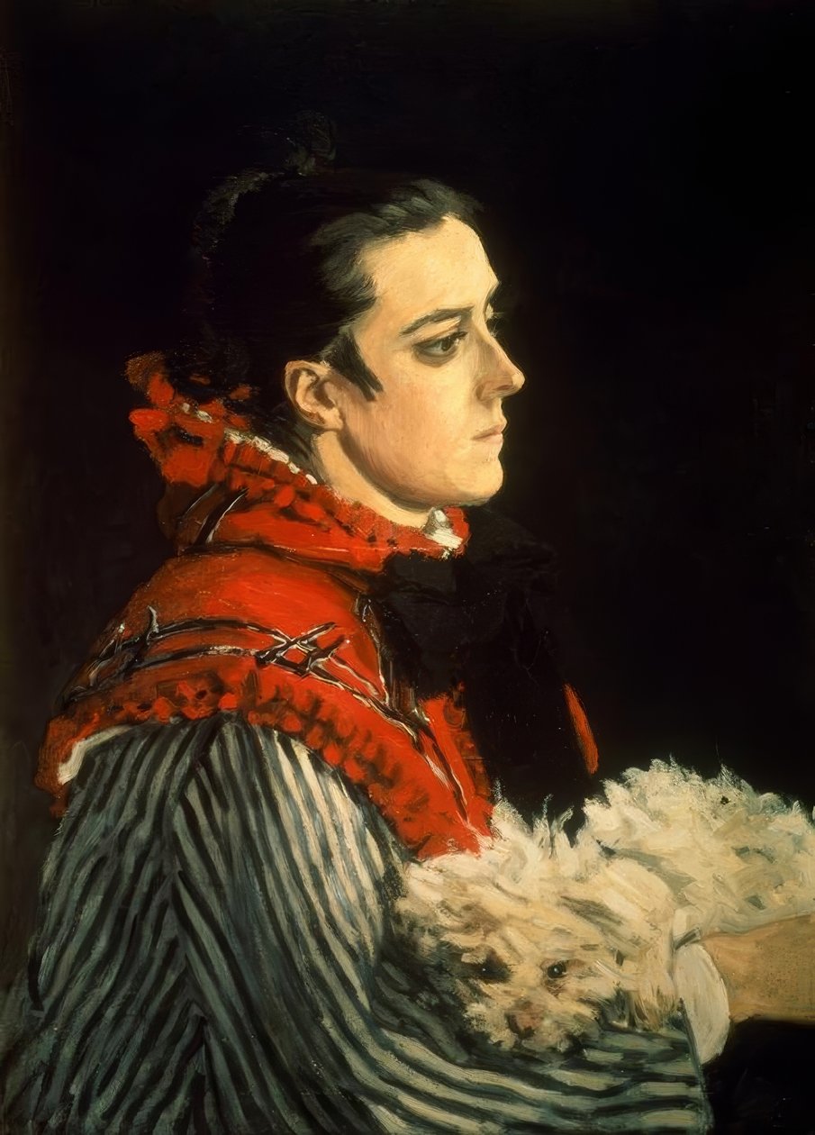 Camille com o cachorrinho de Claude Monet