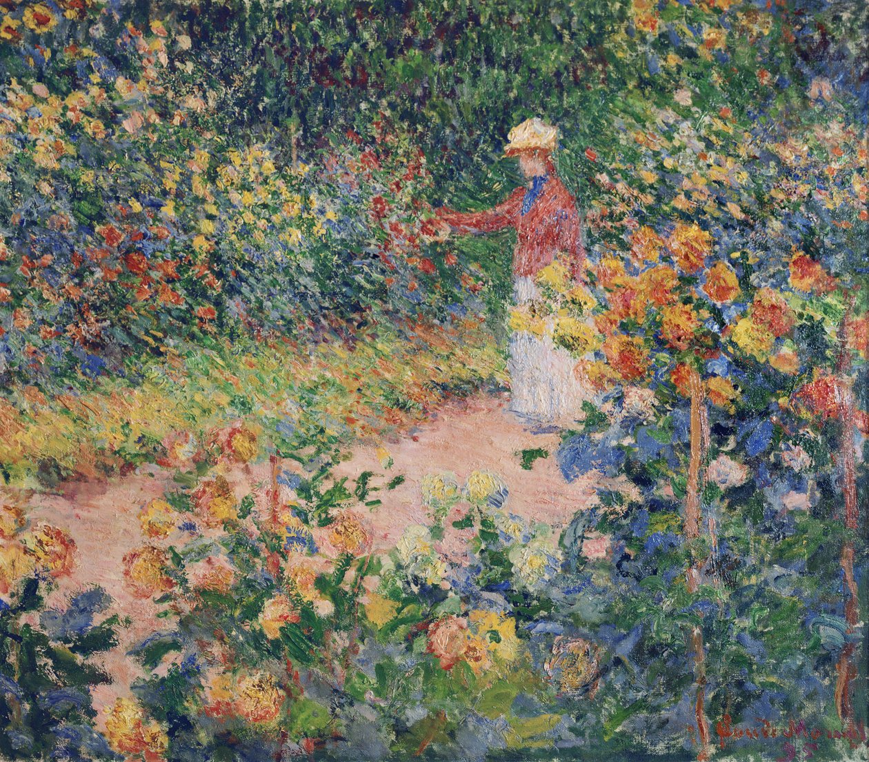 Jardim em Giverny, 1895 de Claude Monet