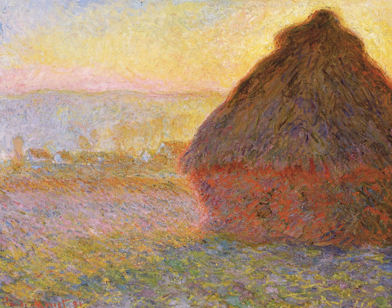 Montes de feno, (pôr do sol) de Claude Monet