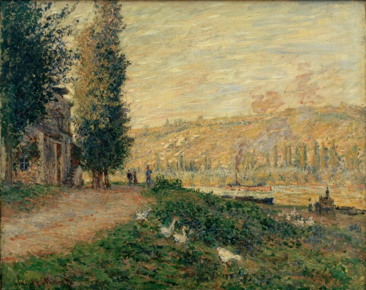 La Berge em Lavacourt de Claude Monet