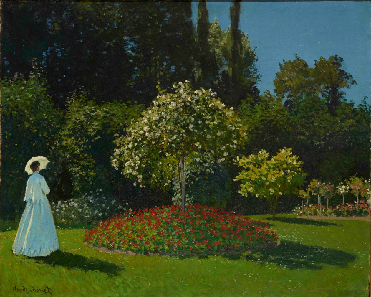 Senhora no jardim de Claude Monet