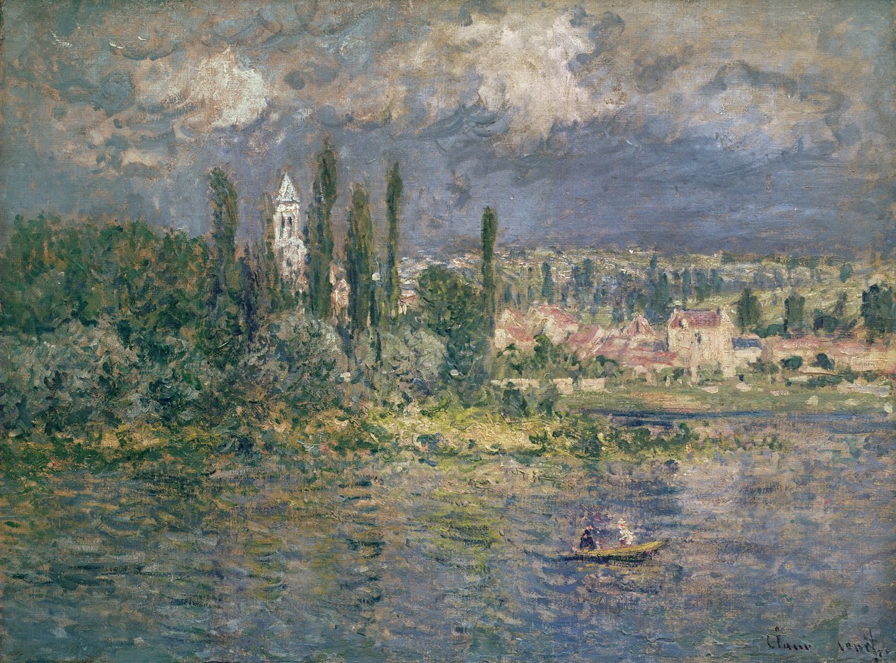 Paisagem com uma tempestade, Vetheuil, 1880 de Claude Monet