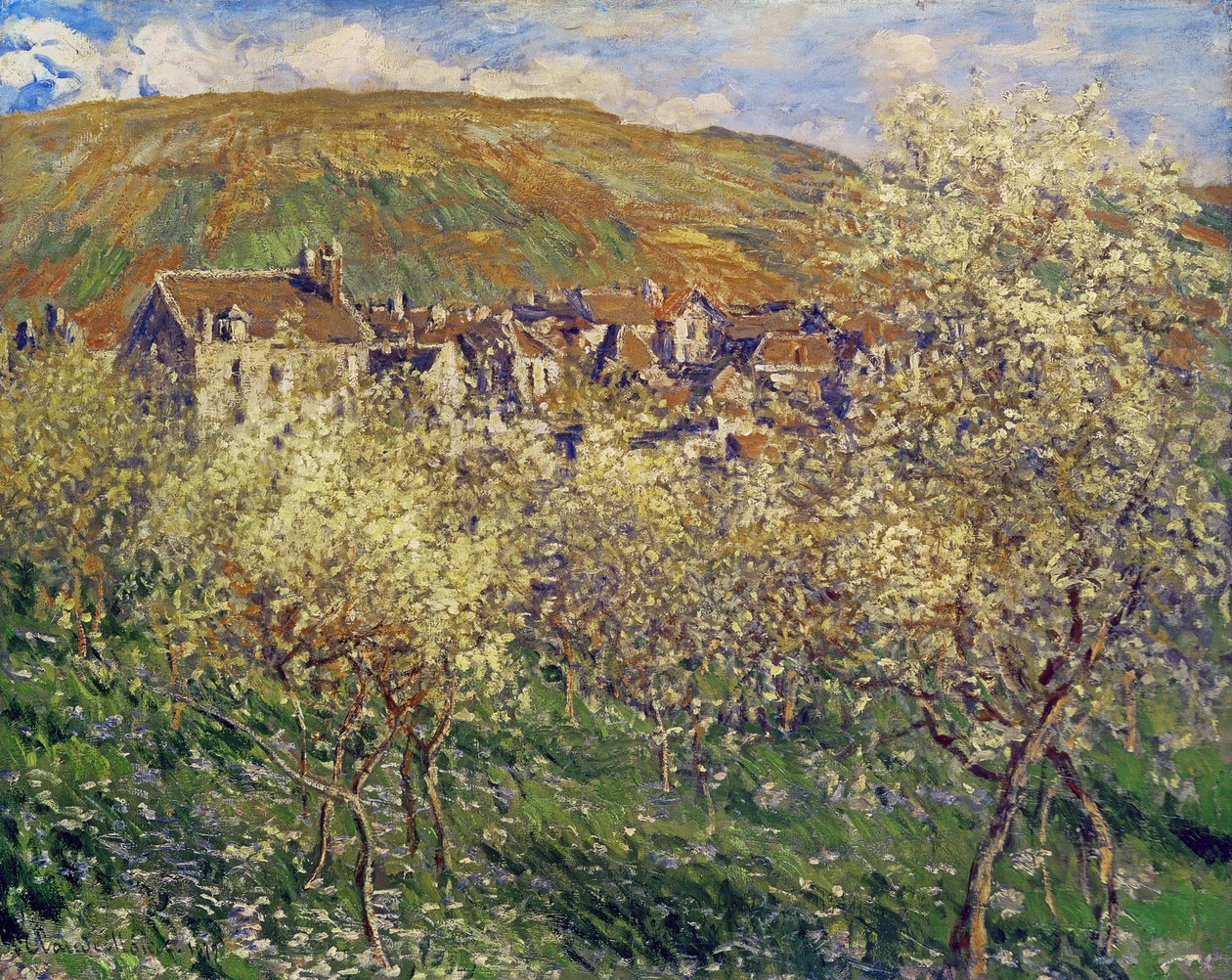 Ameixeiras em flor, 1879 de Claude Monet