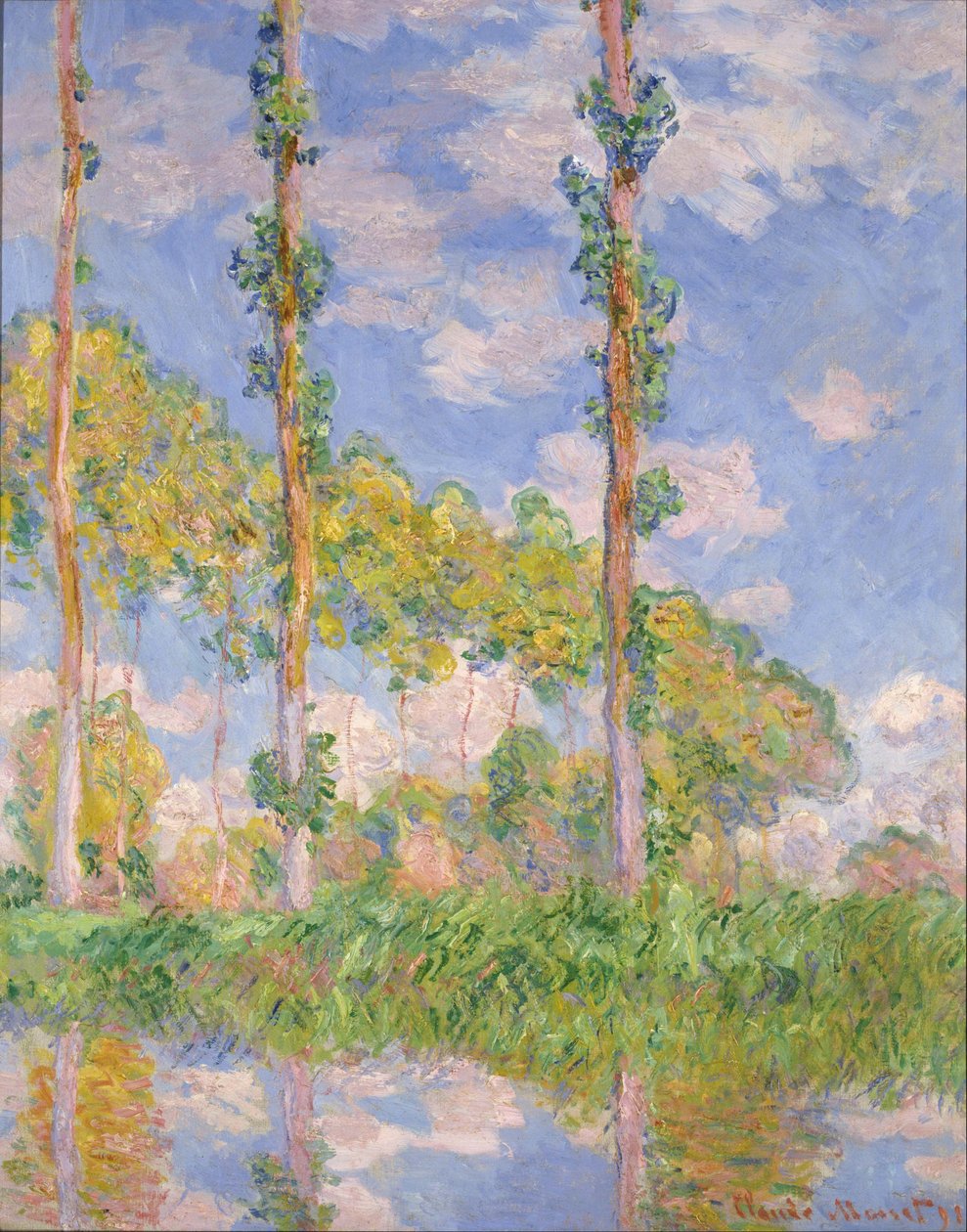 Choupos ao sol de Claude Monet