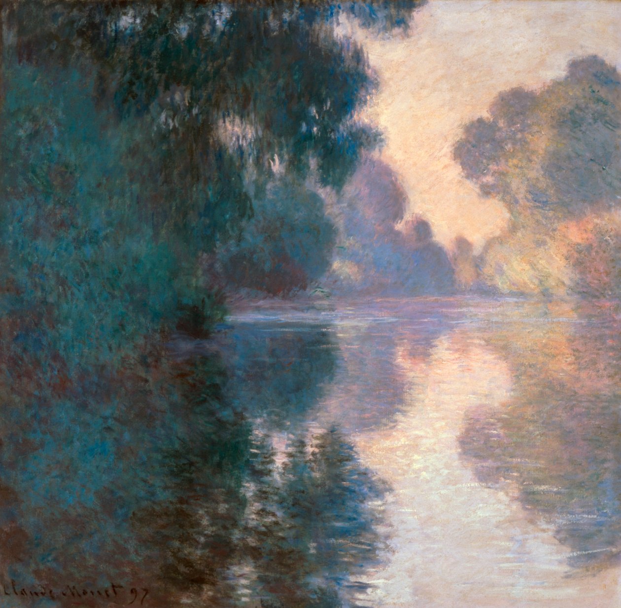 Choupos no rio Epte de Claude Monet