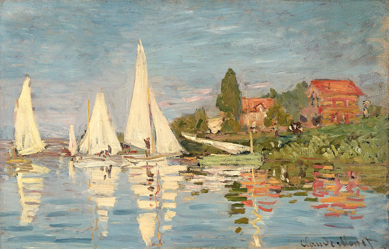 Regata em Argenteuil, c.1872 de Claude Monet