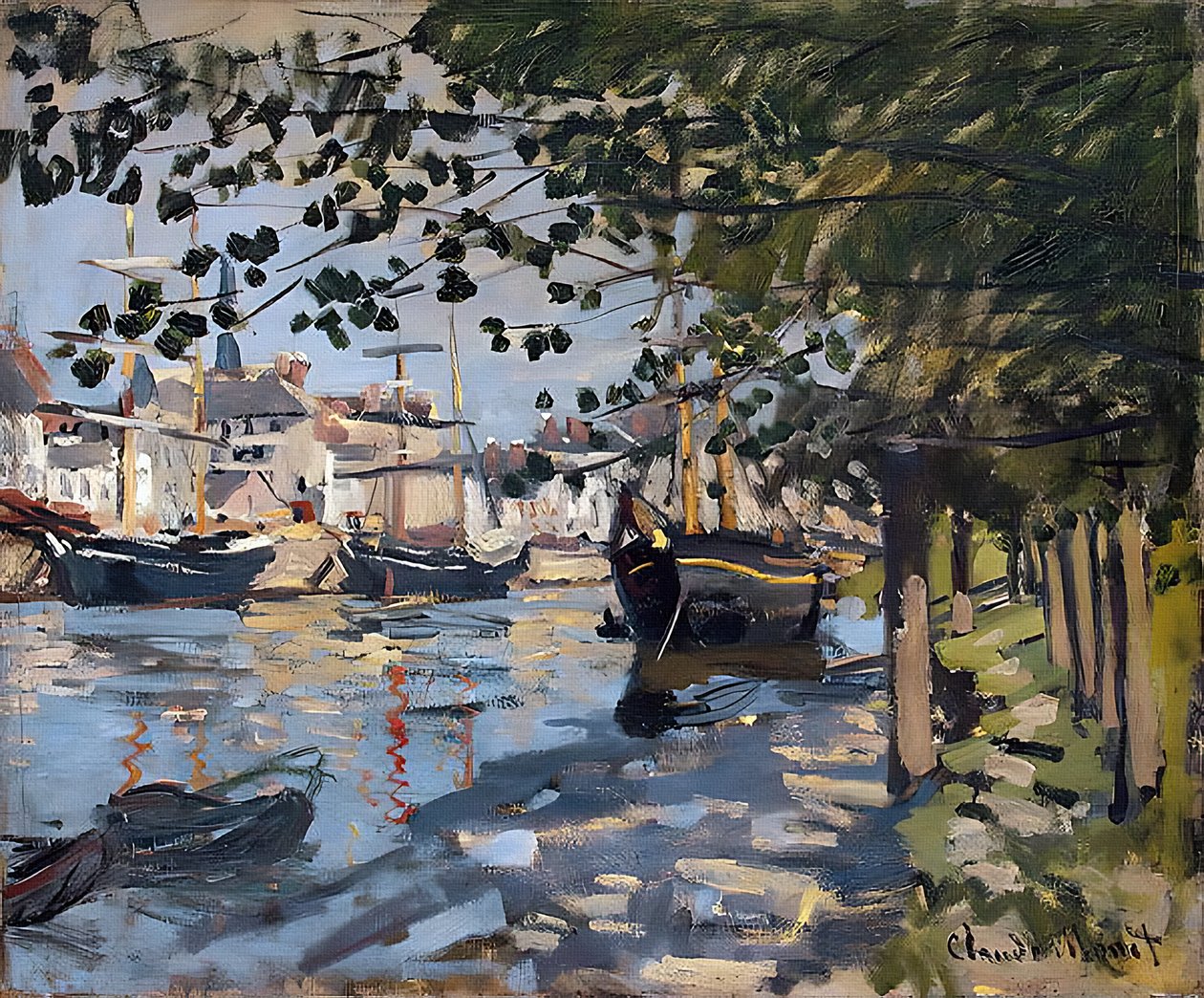 Sena em Rouen, 1872 de Claude Monet