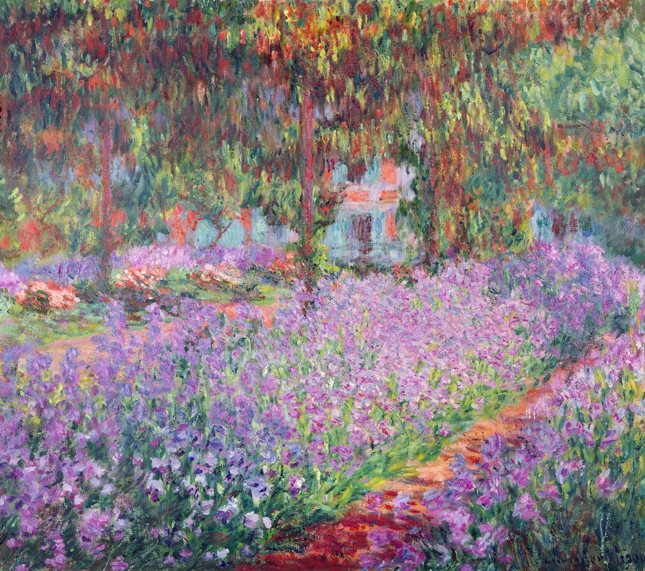 O jardim do artista em Giverny, 1900 de Claude Monet