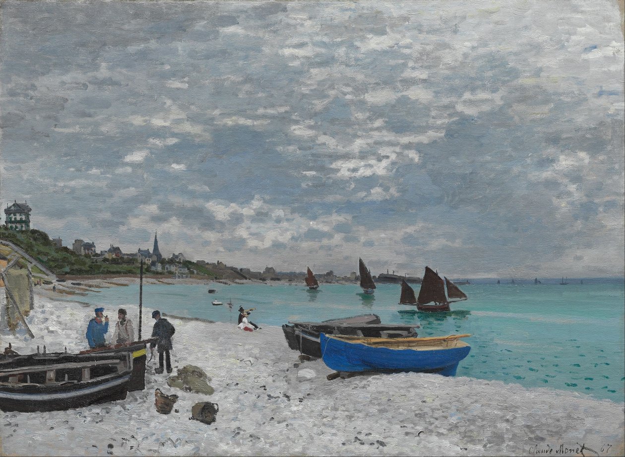 A praia de Sainte-Adresse de Claude Monet