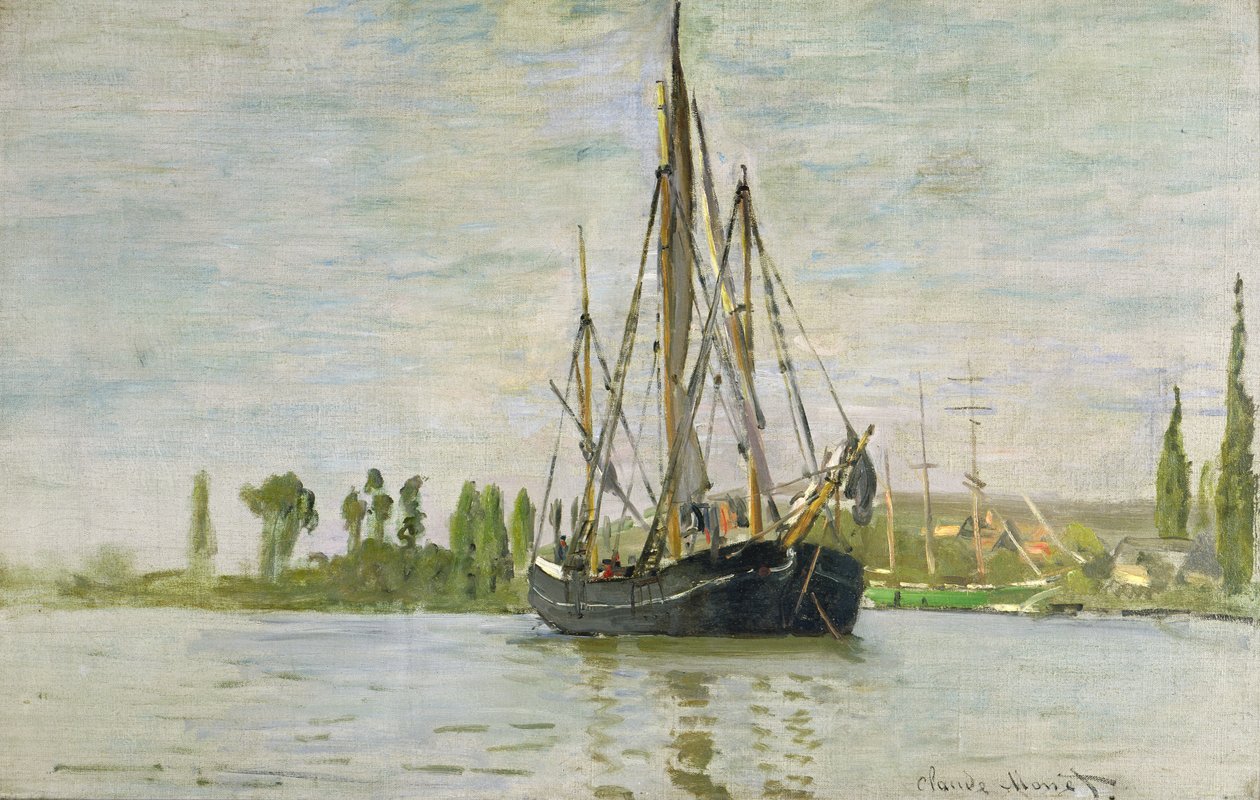 O Chasse-Maree na âncora, c.1871-72 de Claude Monet