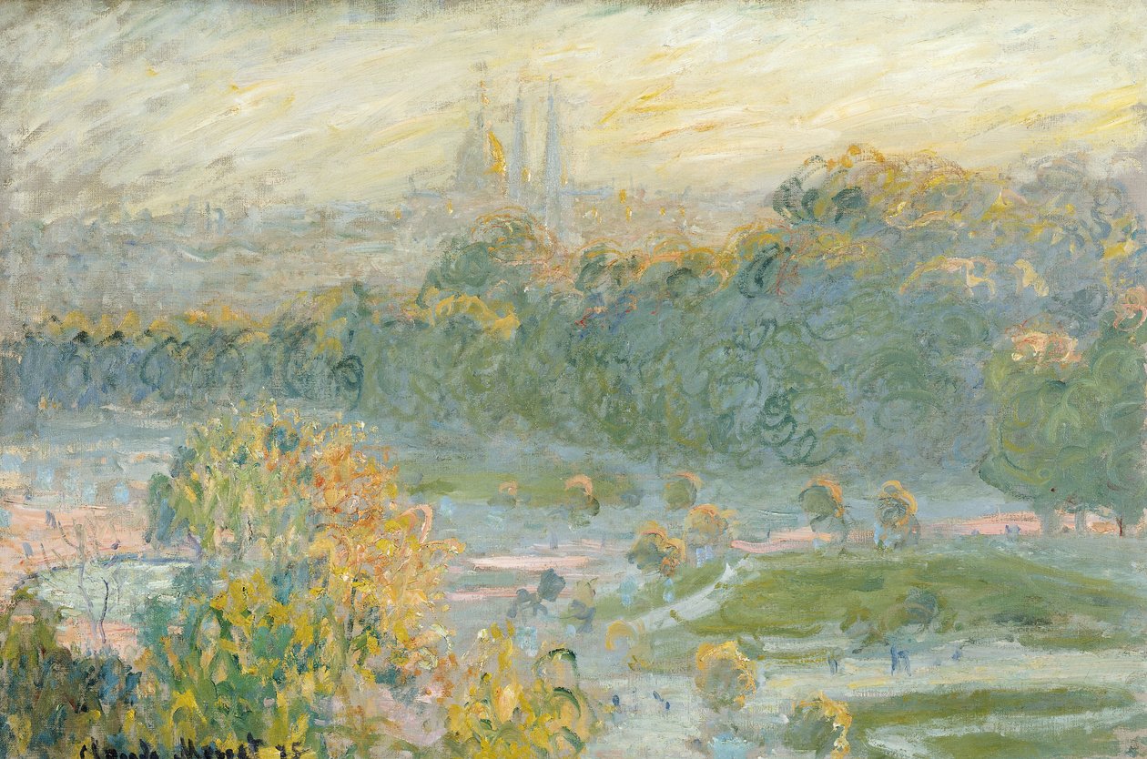 As Tuileries (estudo) 1875 de Claude Monet