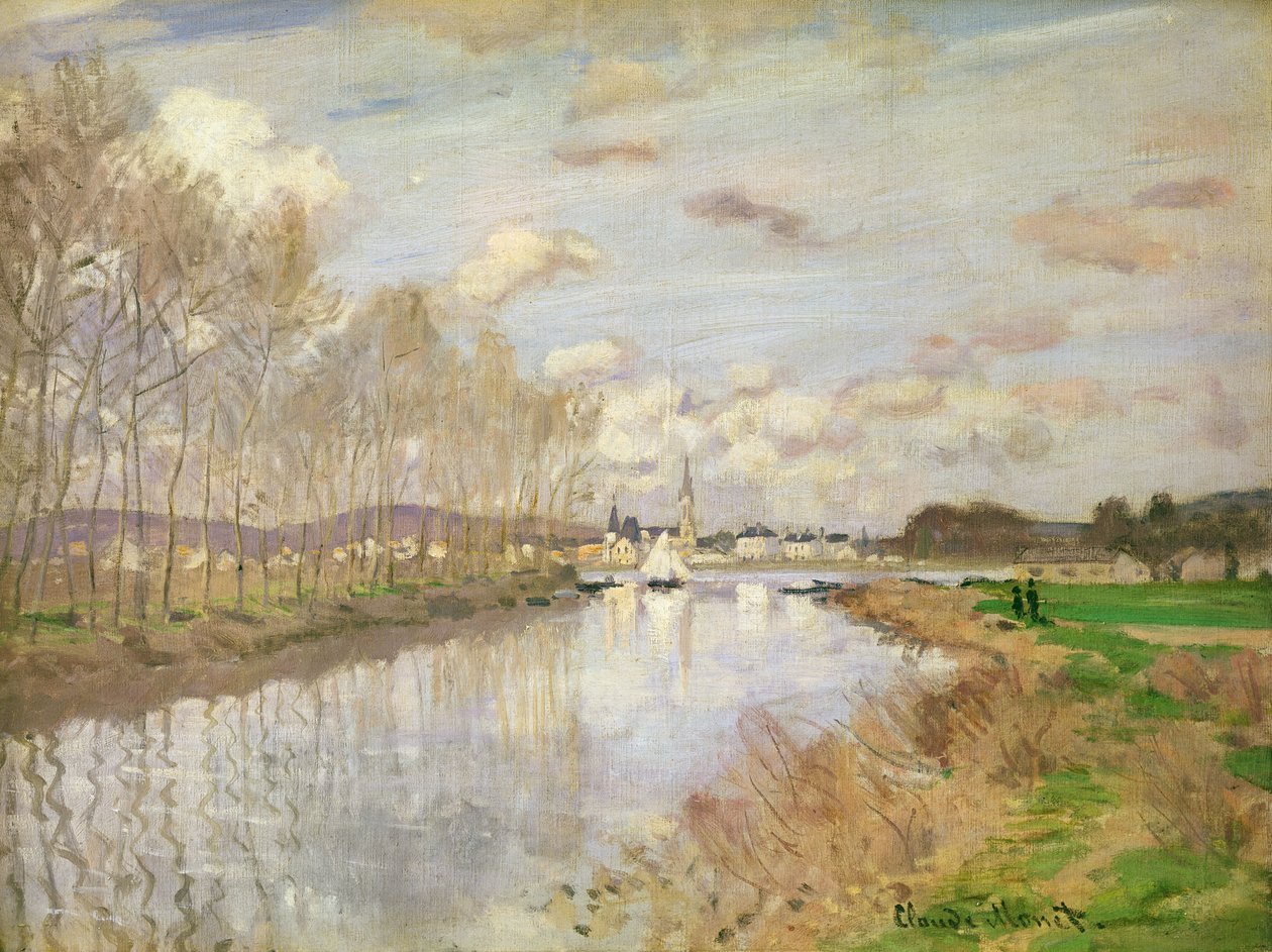 O iate em Argenteuil, 1875 de Claude Monet