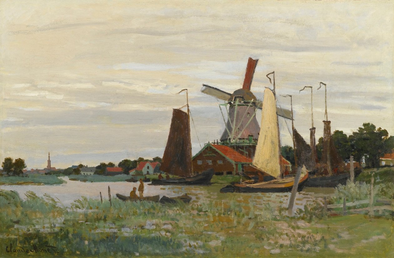 UM MOINHO EM ZAANDAM de Claude Monet